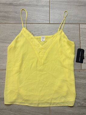 Melrose and Market Yellow Lace-Trim Camisole